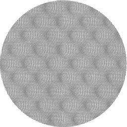 Round Patterned Carbon Gray Novelty Rug, pat112