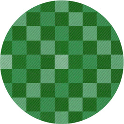 Round Patterned Lime Green Novelty Rug, pat1133