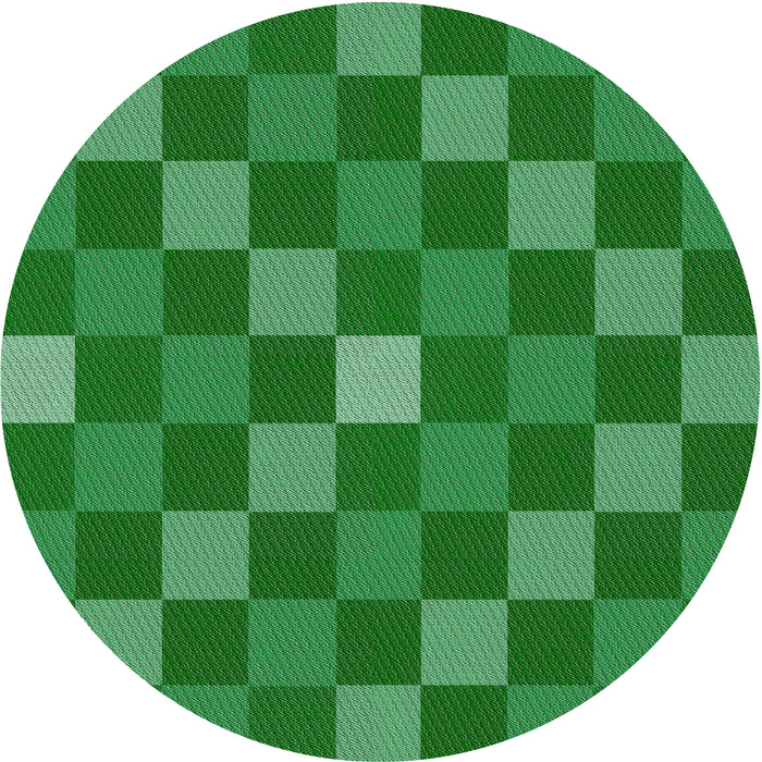 Round Machine Washable Transitional Lime Green Rug, wshpat1133