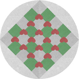 Round Patterned Khaki Green Novelty Rug, pat1137