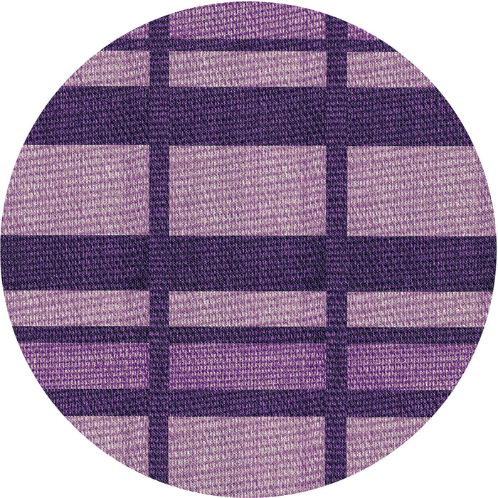 Round Patterned Purple Novelty Rug, pat1151