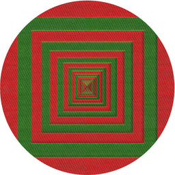 Round Machine Washable Transitional Red Rug, wshpat1160