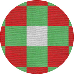 Round Patterned Green Novelty Rug, pat1162