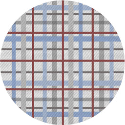 Round Patterned Platinum Gray Novelty Rug, pat1165