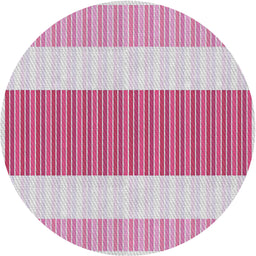 Round Machine Washable Transitional Pink Rug, wshpat1169