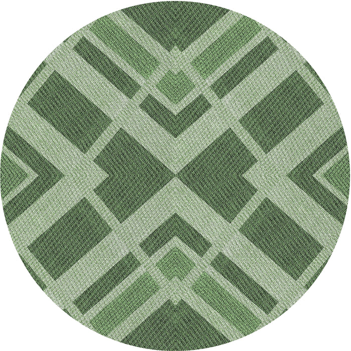 Round Patterned Forest Green Novelty Rug, pat1172