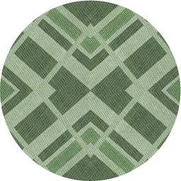 Round Machine Washable Transitional Medium Forest Green Rug, wshpat1172