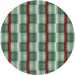 Round Patterned Green Novelty Rug, pat1175