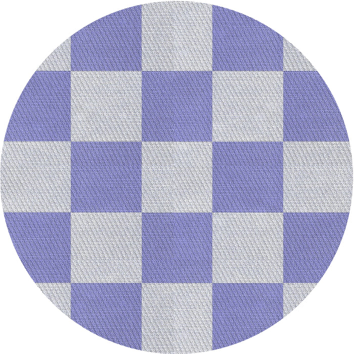 Round Patterned Pastel Light Blue Novelty Rug, pat1190