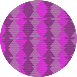 Round Patterned Crimson Purple Novelty Rug, pat1196