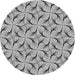 Round Patterned Light Black Novelty Rug, pat119