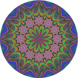 Square Machine Washable Transitional Purple Rug, wshpat1257