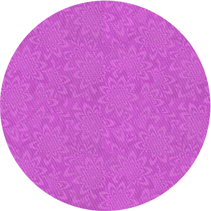 Round Patterned Fuchsia Magenta Purple Novelty Rug, pat1258