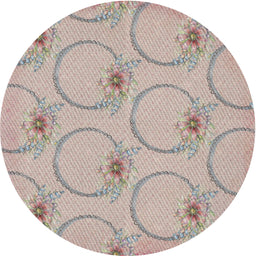 Round Patterned Desert Sand Beige Novelty Rug, pat1263