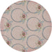 Round Patterned Desert Sand Beige Novelty Rug, pat1263