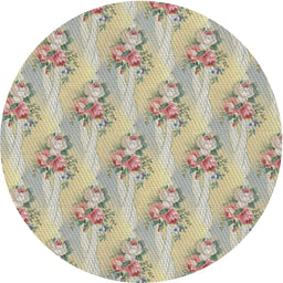 Round Machine Washable Transitional Dark Almond Brown Rug, wshpat1267