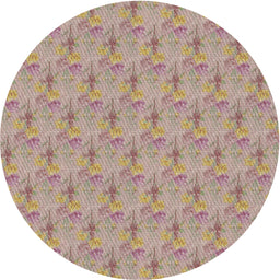 Round Machine Washable Transitional Dark Gold Brown Rug, wshpat1271