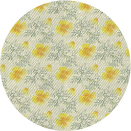 Round Patterned Copper Green Novelty Rug, pat1277