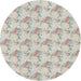 Round Machine Washable Transitional Sage Green Rug, wshpat1290