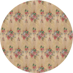 Round Machine Washable Transitional Light Brown Rug, wshpat1291