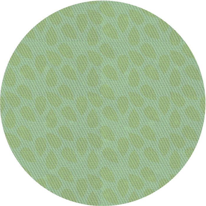 Round Machine Washable Transitional PaleGreen Rug, wshpat1312