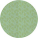 Round Machine Washable Transitional PaleGreen Rug, wshpat1312