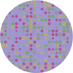 Round Machine Washable Transitional Purple Sage Bush Purple Rug, wshpat1320