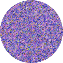 Round Patterned Violet Purple Novelty Rug, pat1326