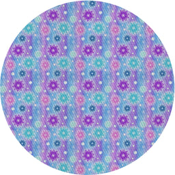 Round Patterned Light Purple Novelty Rug, pat1329