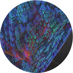 Round Patterned Blue Modern Rug, pat1362