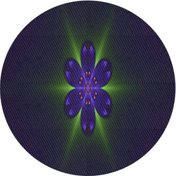 Round Patterned Blue Novelty Rug, pat1372