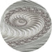 Round Patterned Gray Novelty Rug, pat1401