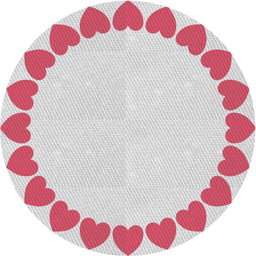 Round Machine Washable Transitional Tulip Pink Rug, wshpat1414