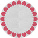 Round Patterned Tulip Pink Novelty Rug, pat1414