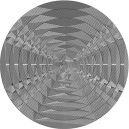 Round Patterned Gray Novelty Rug, pat1420