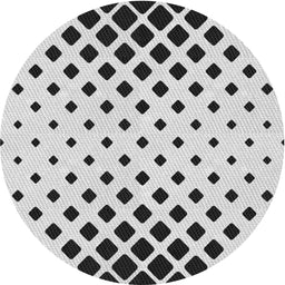 Round Patterned Gray Novelty Rug, pat1422
