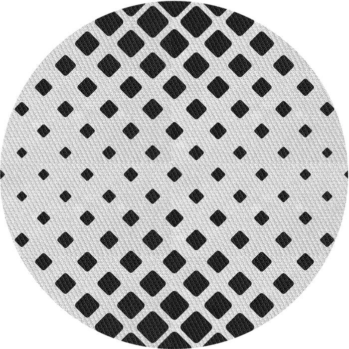 Round Machine Washable Transitional Gray Rug, wshpat1422