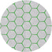 Round Machine Washable Transitional Light Rose Green Rug, wshpat1432