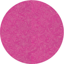 Round Patterned Deep Pink Novelty Rug, pat1435