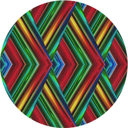 Round Machine Washable Transitional Forest Green Rug, wshpat1440