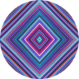 Round Patterned Bright Purple Modern Rug, pat1444