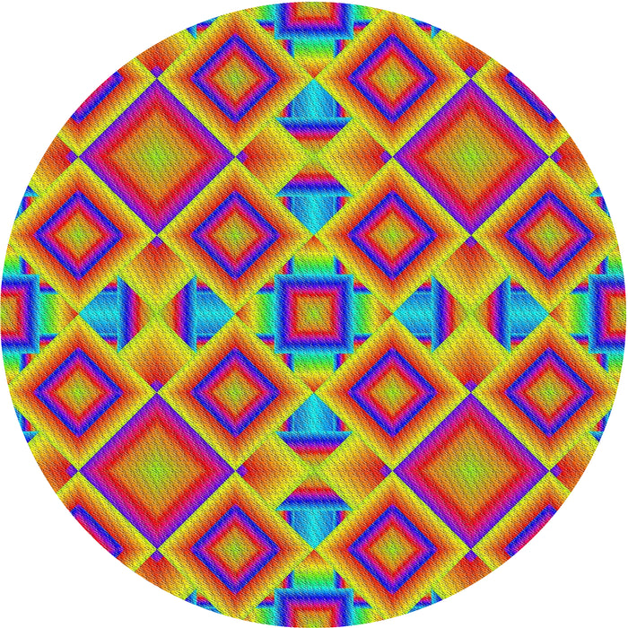 Round Machine Washable Transitional Burnt Pink Rug, wshpat1451