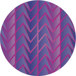 Round Machine Washable Transitional Purple Rug, wshpat1459