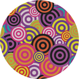 Round Machine Washable Transitional Camel Brown Rug, wshpat145