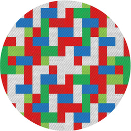 Round Patterned Light Green Novelty Rug, pat1464