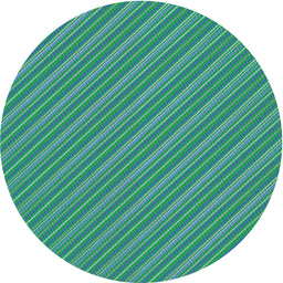 Round Patterned Dark Cyan Green Novelty Rug, pat1467