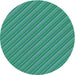 Round Machine Washable Transitional Dark Cyan Green Rug, wshpat1467