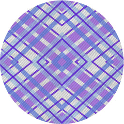 Round Patterned Blue Novelty Rug, pat1470