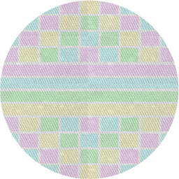 Round Patterned Dark Gray Novelty Rug, pat1472