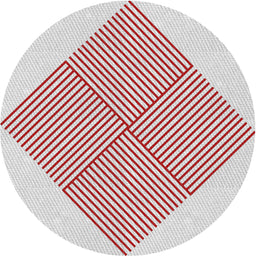 Round Machine Washable Transitional White Smoke Rug, wshpat1473